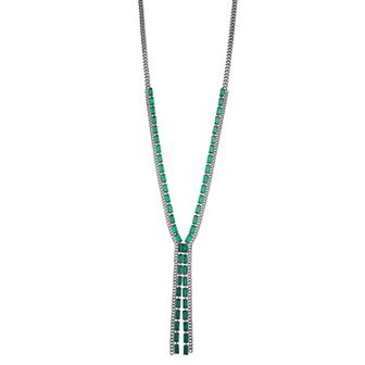 Simply Vera Vera Wang Jet Tone Simulated Stone Y-Necklace
