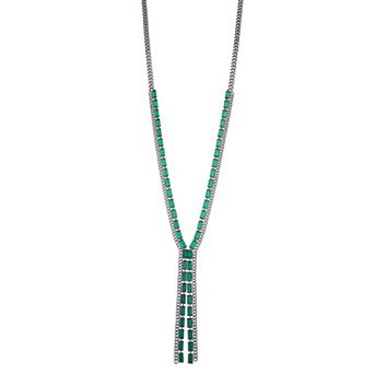 Simply Vera Vera Wang Jet Tone Simulated Stone Y-Necklace