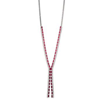 Simply Vera Vera Wang Jet Tone Simulated Stone Y-Necklace