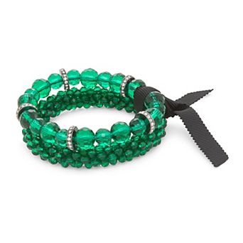 Simply Vera Vera Wang 2 pc Jet Tone Bead Stretch Bracelet Set