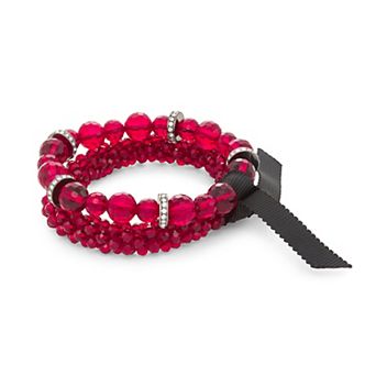 Simply Vera Vera Wang 2 pc Jet Tone Bead Stretch Bracelet Set