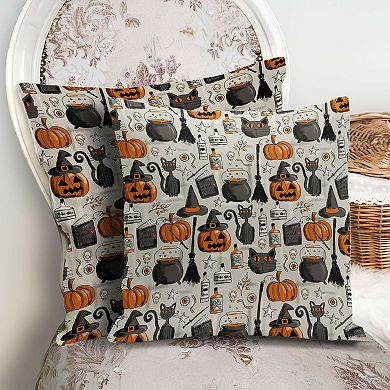 Pumpkin & Ghost Throw Pillow Covers Perfect for Halloween Decorating