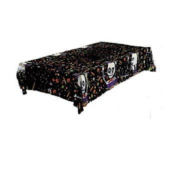 Pumpkin & Ghost Themed Wrinkle-Free Tablecloth for Dining Room
