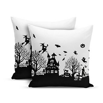 Haunted House Style Throw Pillow Covers Holiday Room Decoration