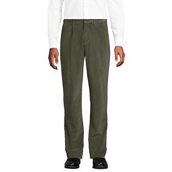 Men's Lands' End Corduroy Comfort Waist Pleated Pants
