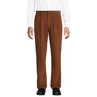 Men's Lands' End Corduroy Comfort Waist Pleated Pants