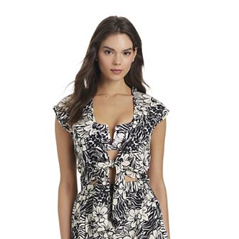 Women's Modern Supply by Sanctuary Knot-Front Swim Cover Up Top
