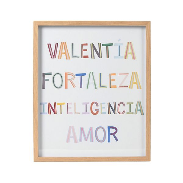 The Big One® Framed Rainbow Affirmations Wall Decor - Spanish Affirmations