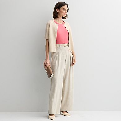 Women's Nine West Fitted Elbow Sleeve Tee