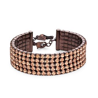 Simply Vera Vera Wang Brown Gold Tone Rhinestone Cuff Bracelet