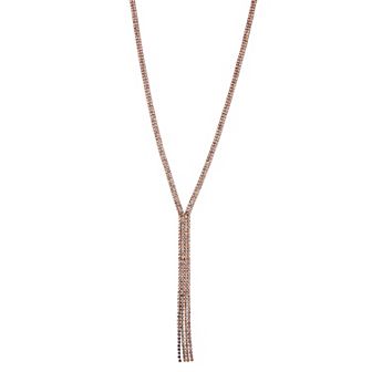 Simply Vera Vera Wang Brown Gold Tone Long Y-Necklace