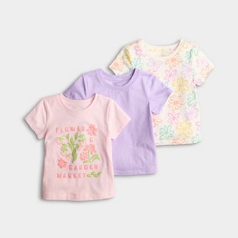 Baby & Toddler Girl Jumping Beans® 3-Pack Short Sleeve T-Shirt Set