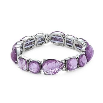 Simply Vera Vera Wang Silver Tone Simulated Stone Stretch Bracelet