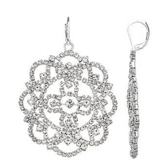 Simply Vera Vera Wang Silver Tone Lace Drop Earrings