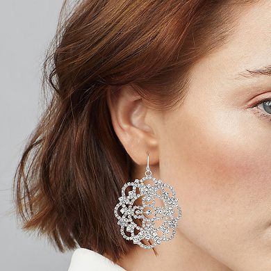 Simply Vera Vera Wang Silver Tone Lace Drop Earrings