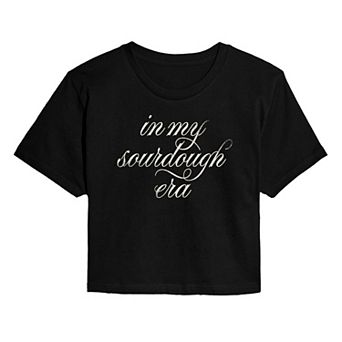 Juniors' In My Sourdough Era Graphic Cropped Tee
