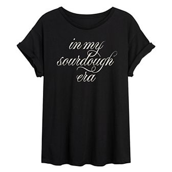 Juniors' In My Sourdough Era Oversized Graphic Tee