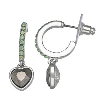 Simply Vera Vera Wang Silver Tone Post Heart Drop Earrings
