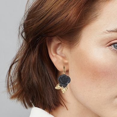 Simply Vera Vera Wang Gold Tone Leverback Flower Drop Earrings