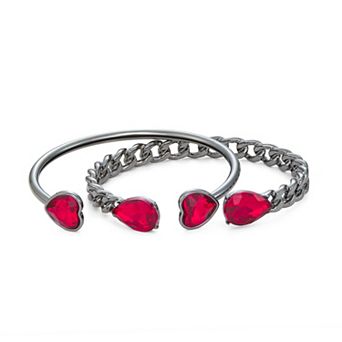 Simply Vera Vera Wang 2 pc Heart Cuff Bracelet Set