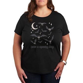 Plus Size Have A Spooky Day Halloween Graphic Tee