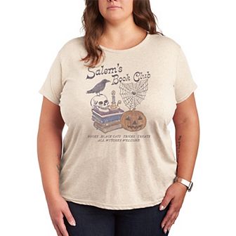 Plus Size Salem's Book Club Halloween Graphic Tee