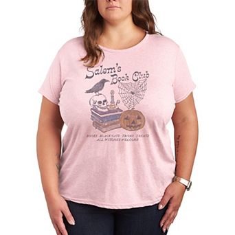 Plus Size Salem's Book Club Halloween Graphic Tee