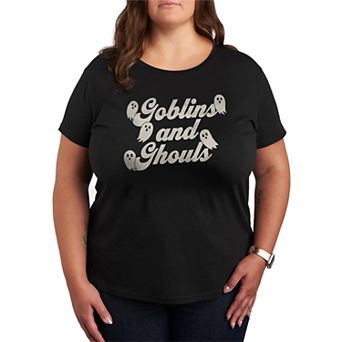 Plus Size Goblins & Ghouls Halloween Graphic Tee