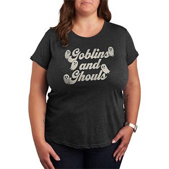Plus Size Goblins & Ghouls Halloween Graphic Tee
