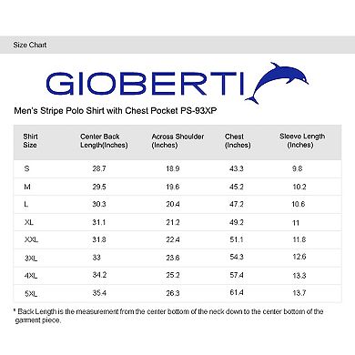 Gioberti Mens Multiple Stripe Polo Shirt With Pocket - Short Sleeve Yarn Dye