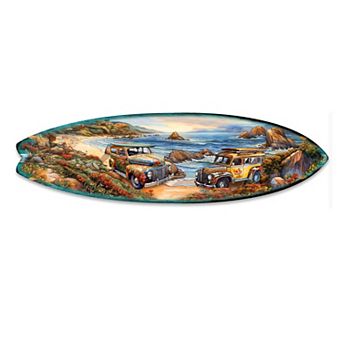 60" Early Morning Surf Surfboard Coastal Wall Art by G. DeBrekht