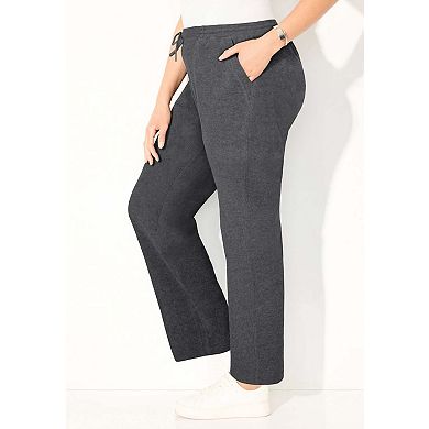 Catherines Women's Plus Size Cloud Knit Straight Leg Pant