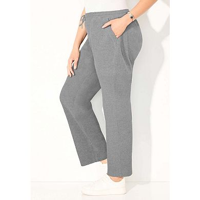 Catherines Women's Plus Size Cloud Knit Straight Leg Pant