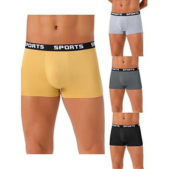 4 pc Men's Lightweight Short Leg Stretch Underwear Boxer Briefs Set