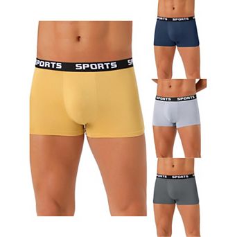 4 pc Men's Lightweight Short Leg Stretch Underwear Boxer Briefs Set