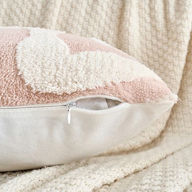 Snowflake Fleece Throw Pillow Cover with Wavy Pattern Cushion Case Modern Pillowcase 2Pcs