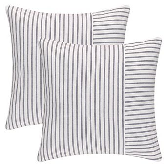Boho Striped Throw Pillow Covers Set of 2 Farmhouse Pillow Cases Home Decor for Couch Sofa Bedroom