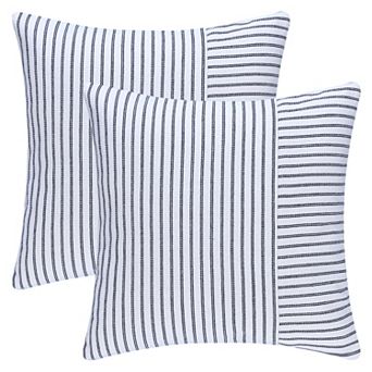 Boho Striped Throw Pillow Covers Set of 2 Farmhouse Pillow Cases Home Decor for Couch Sofa Bedroom