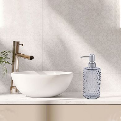 Elegant Polka Dot Pattern Soap Pump Dispenser for Bathroom 16.9oz 1 Pc