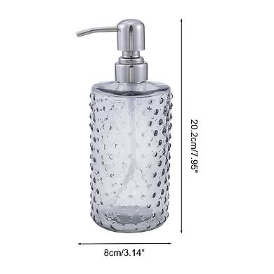 Elegant Polka Dot Pattern Soap Pump Dispenser for Bathroom 16.9oz 1 Pc