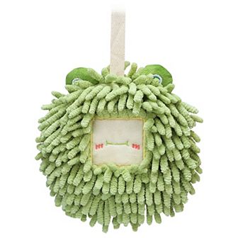 Chenille Fuzzy Ball Hand Towels Set of 1, Cute Decorative Hanging Hand Towel Absorbent Towels 7"x7"