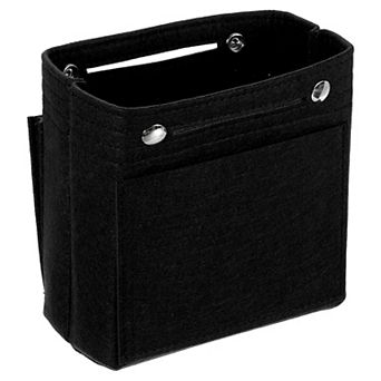 Purse Organizer Insert, Portable Felt Organizer Bags with Snap Multiple Compartments 7"x4"x6.3"