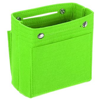 Purse Organizer Insert, Portable Felt Organizer Bags with Snap Multiple Compartments 7"x4"x6.3"