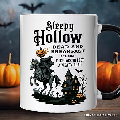 Headless Horseman Sleepy Hollow Halloween Mug, Dead and Breakfast Retro Gift