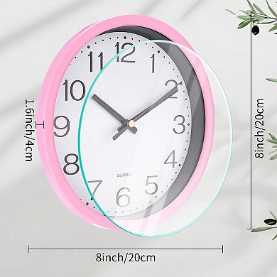 Wall Clock, Silent Non Ticking Battery Operated Modern Clocks for Home, Office, School, 8x8x1.6 Inch