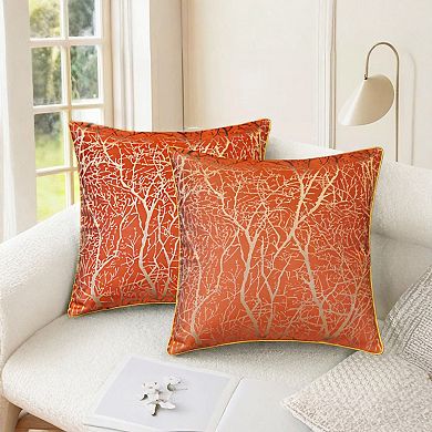 Throw Pillow Covers Set of 2 Floral Leaf Botanical Pattern Decoration Pillowcase Cushion Cover