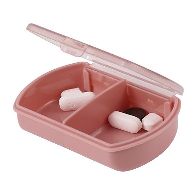 Durable 2 Compartment Pill Case for Travel 1 Pc