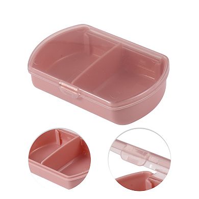 Durable 2 Compartment Pill Case for Travel 1 Pc