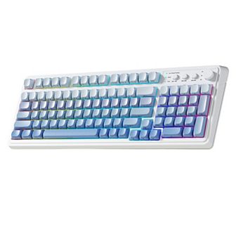 AULA 99-Key Tri-Mode Creamy RGB Gaming Keyboard, Backlit, Numpad & Knob