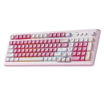 AULA S99, 99-Key, Wireless, Membrane, Gaming Keyboard, RGB, 5-Layer Padding, 2000 mAh Battery, Knob